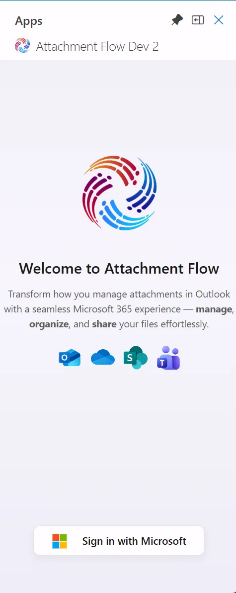 Attachment Flow sign in screen